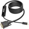 Tripp Lite Adapter Cable, USB-C to DVI, Gen 1, USB 3.1, M/M, 6'L, Black TRPU444006D - alternate 3